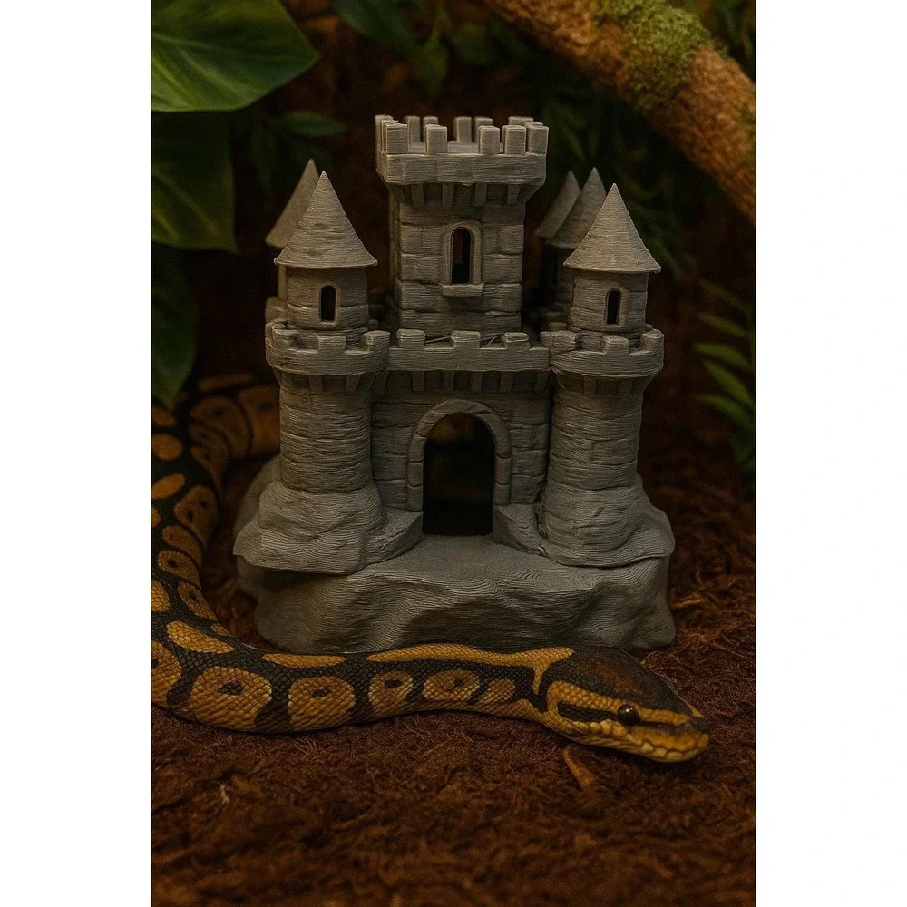 Stone keep Castle Reptile Hide and‎ climb, Decor